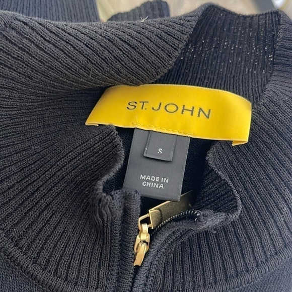 St. John colorblock zip front sweater Size Small - Picture 2 of 8